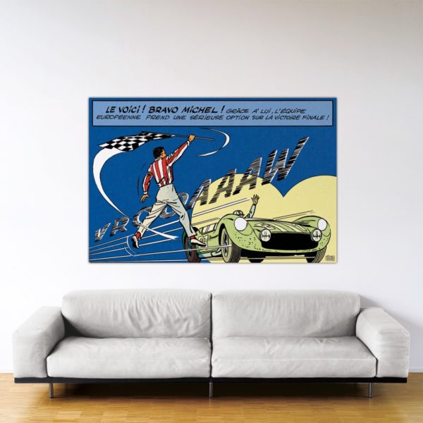 Michel Vaillant Art Strips – Europe. 1 Amérique & Russie. 0 – Dibond sous plexiglas - 120x180 cm