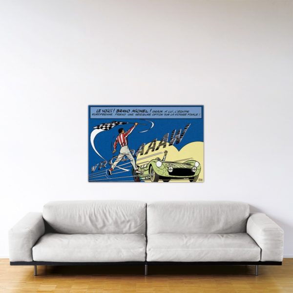 Michel Vaillant Art Strips – Europe. 1 Amérique & Russie. 0 – Dibond sous plexiglas - 80x120 cm