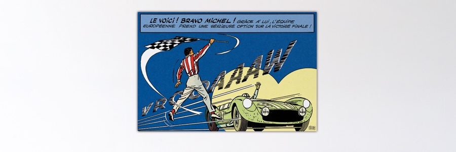 Michel Vaillant Art Strips – Europe. 1 Amérique & Russie. 0 – Dibond sous plexiglas - 80x120 cm