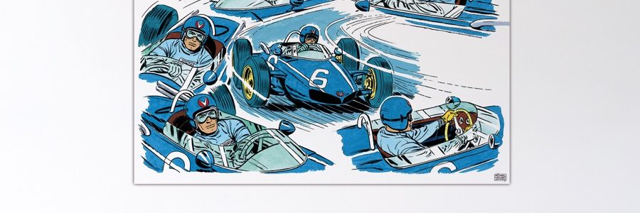 Michel Vaillant Art Strips – Leçons de pilotage – Dibond sous plexiglas - 120x180 cm