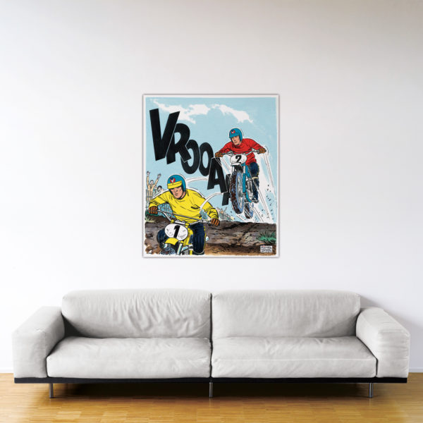 Michel Vaillant Art Strips – Joël et Michel – Dibond sous plexiglas - 120x100 cm Michel Vaillant Art Strips – Joël et Michel – Dibond sous plexiglas - 120x100 cm