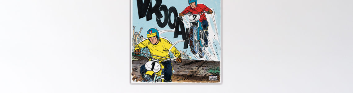 Michel Vaillant Art Strips – Joël et Michel – Dibond sous plexiglas - 96x80 cm