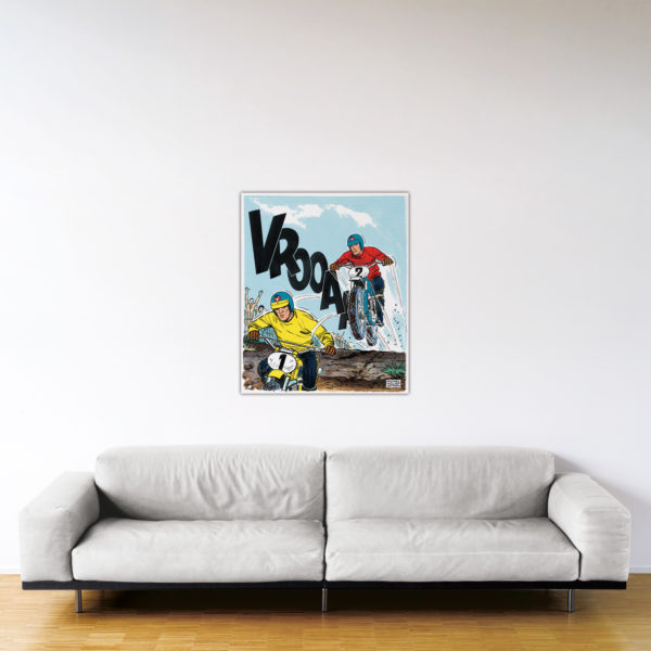 Michel Vaillant Art Strips – Joël et Michel – Dibond sous plexiglas - 96x80 cm Michel Vaillant Art Strips – Joël et Michel – Dibond sous plexiglas - 96x80 cm