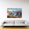 Michel Vaillant Art Strips – Motocross Vaillante – Dibond sous plexiglas - 100x150cm
