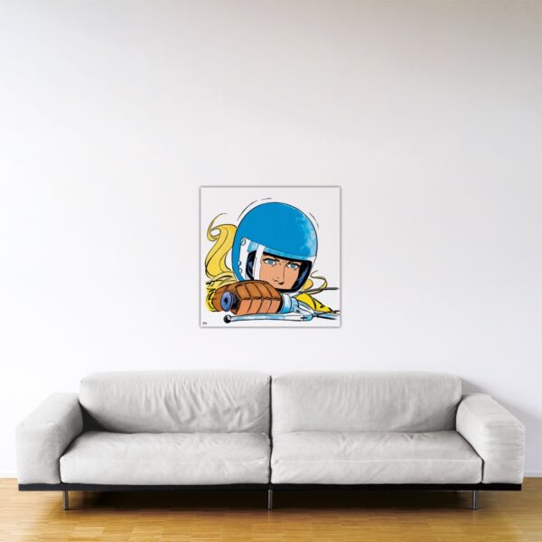 Michel Vaillant Art Strips – Julie sort des flammes – 80x80 Michel Vaillant Art Strips – Julie sort des flammes – 80x80